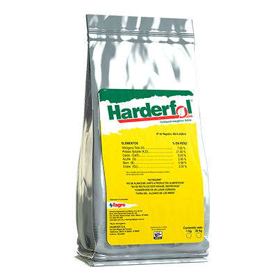 Harderfol Fertilizante foliar inductor del fortalecimiento y endurecimiento de tejidos. Sólido.