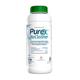 Purex BioCleaner Detergente biodegradable, alcalino, de baja espuma, apto para lavado de frutas y hortalizas orgánicos.